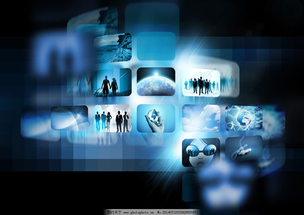 網絡科技背景圖標